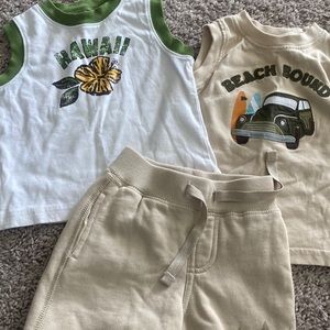 Baby boys Gymboree lot sz 6 12 18 shorts tees beach bound Hawaii summer